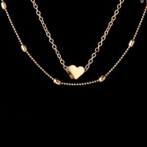 Gold-Plated Necklace with two layers